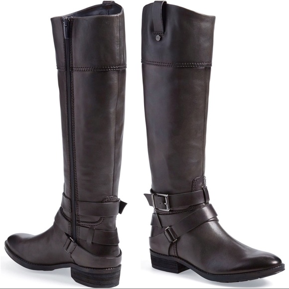 Vince Camuto Shoes - Vince Camuto | Pazell grey knee-high leather boots